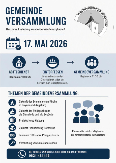 Plakat Gemeindeversammlung